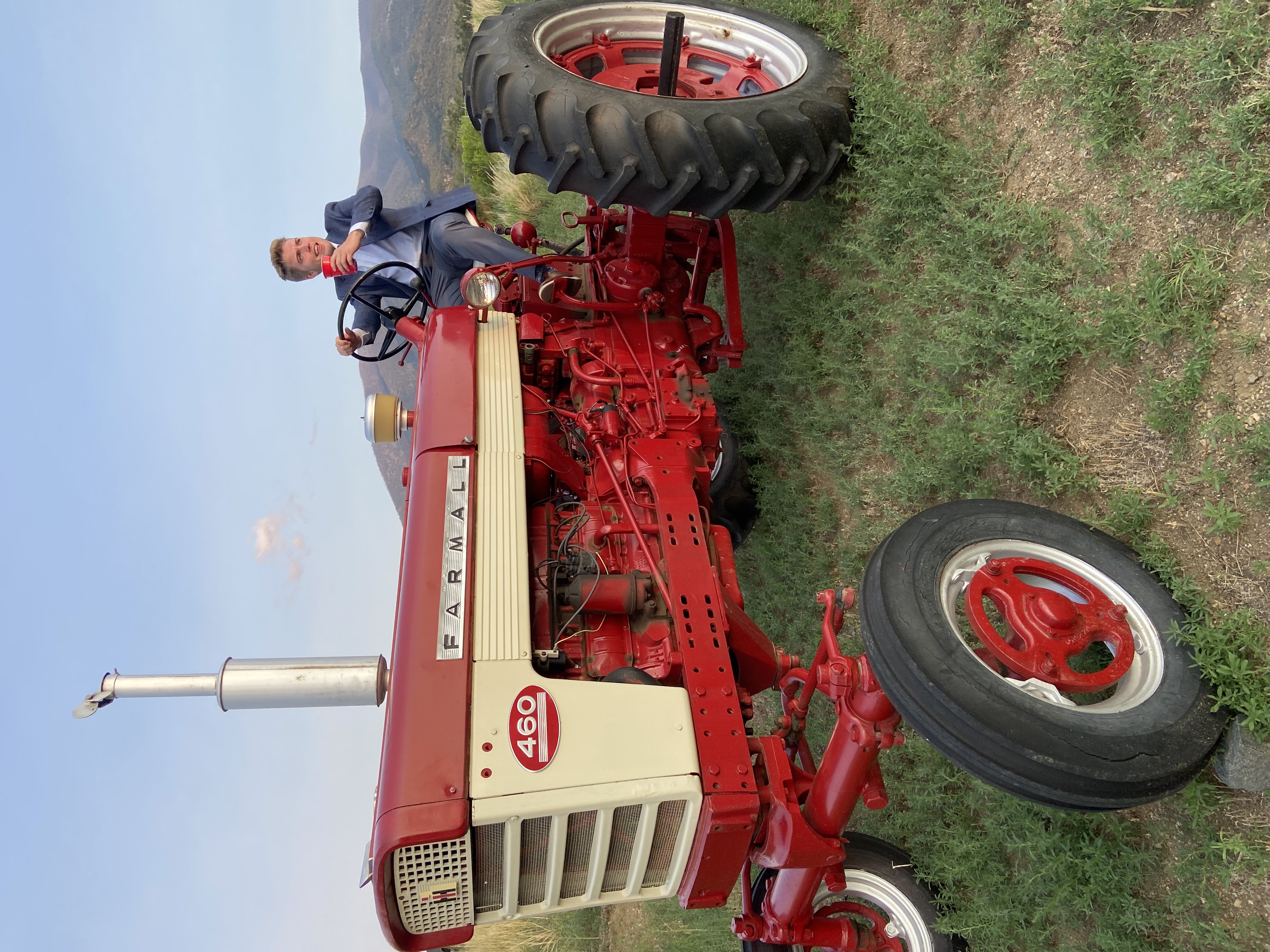 me on a tractor